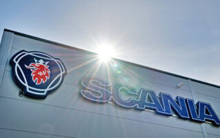 Scania fasad logotyp